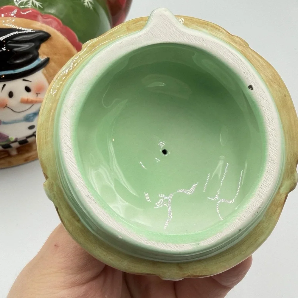 Teapot House of Hatten‎ Peggy Fairfax Herrick Large Mr & Mrs Snowman Christmas